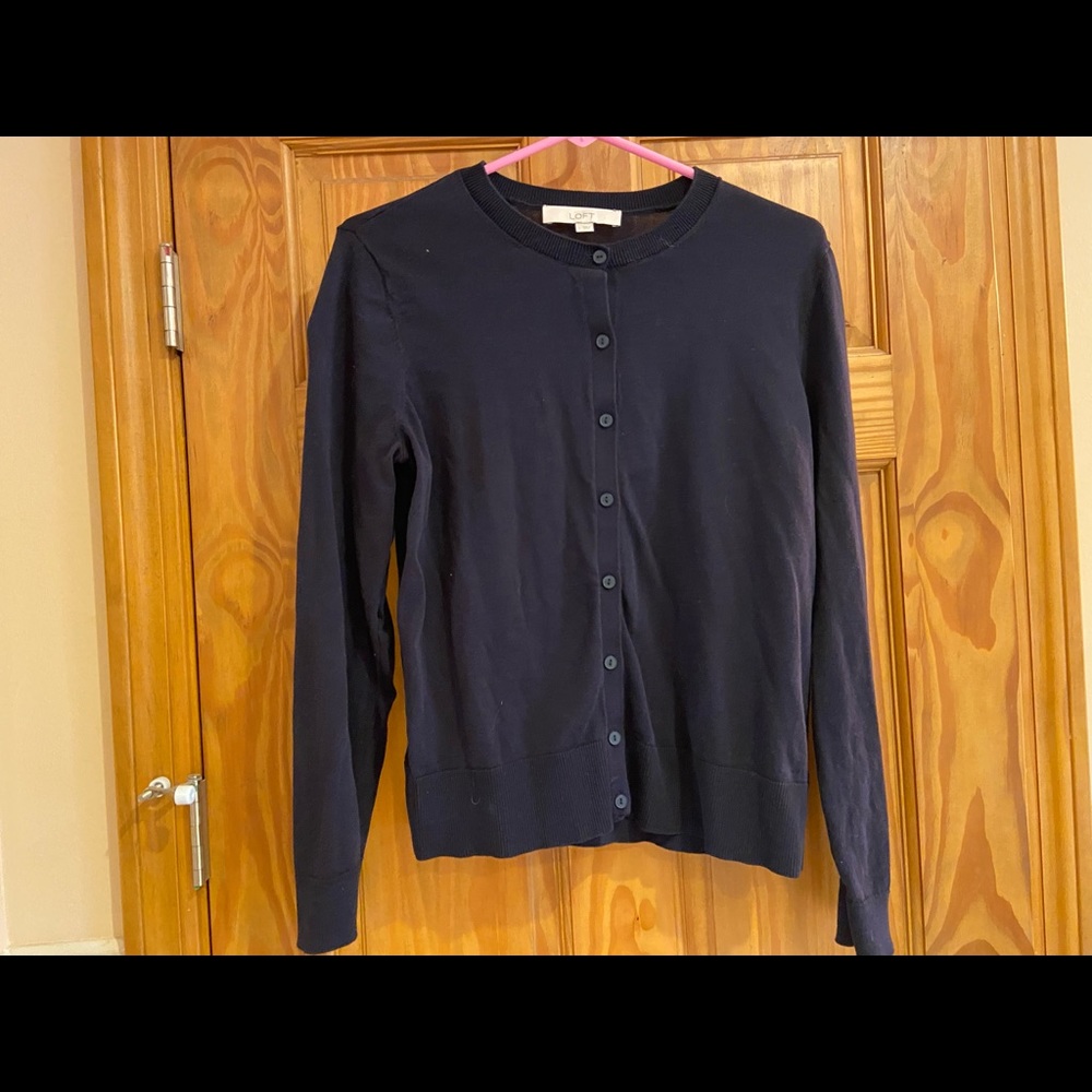 Womens dark blue cardigan